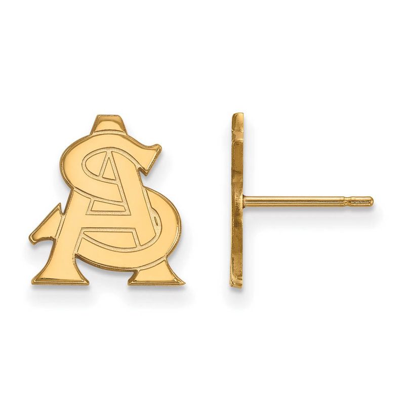 10k Yellow Gold Arizona State University Small Post Earrings 549$